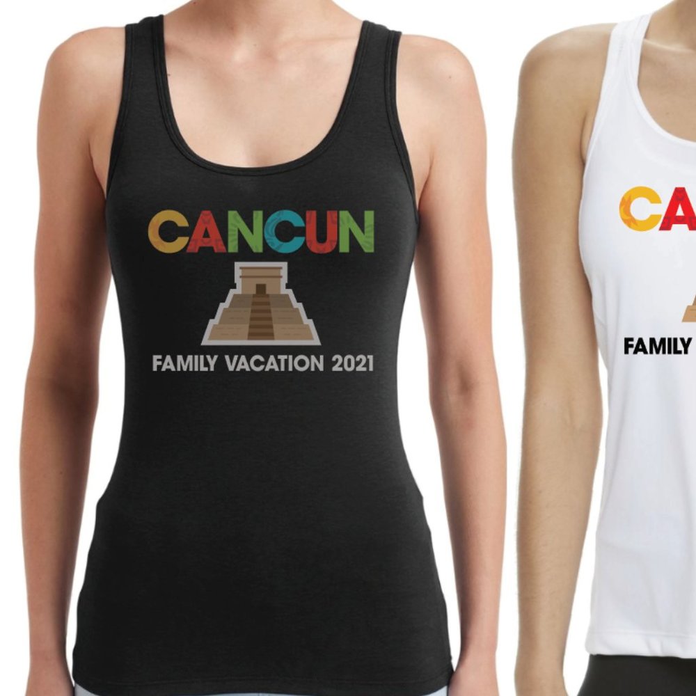 Cancun 2021 Vacation Tank Top (Black)